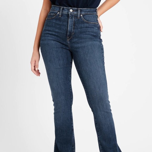 Banana Republic Curvy High-Rise Flare Jean size 28 Embers Wash - Picture 6 of 9